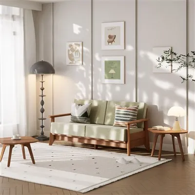 أريكة خشبية بمقعدين