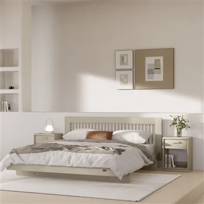 إطار سرير خشبي بحجم كينغ